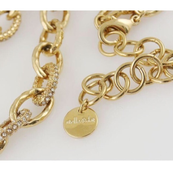 :: Stella & Dot | GOLD Christina Pavé Chunky Link Layering Necklace - Picture 8 of 8